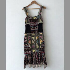 Nicole Miller Multi Colored Tribal Print Dress